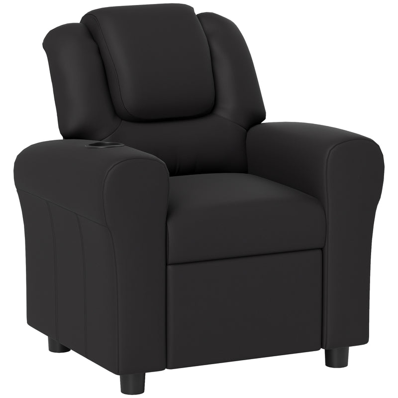 HOMCOM Kids Recliner Chair with Adjustable Backrest and Footrest, Beige