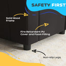 HOMCOM Kids Recliner Chair with Adjustable Backrest and Footrest, Beige