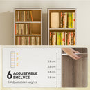 HOMCOM 260 CD Storage Unit 120 DVD Storage Tower with 9 Compartments Natural