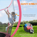 SPORTNOW 10ft Trampoline With Enclosure Net And Spring Cover, Pink