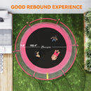 SPORTNOW 10ft Trampoline With Enclosure Net And Spring Cover, Pink