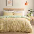 Fusion Retro Daisy Floral Duvet Cover Set in Yellow