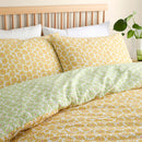Fusion Retro Daisy Floral Duvet Cover Set in Yellow