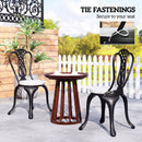 Outsunny Bistro Chair Cushions, Chair Pads Set Of 4, White