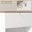 HOMCOM Narrow Shoe Cabinet, Shoe Storage Cabinet with 2 Flip Drawers, White