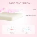 HOMCOM Armless Desk Chair Bunny Vanity Chair with Swivel Wheels Colourful