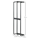 HOMCOM Metal Towel Rack Wall Mounted, 3 Bar Towel Rail For Bathroom, Black