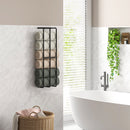 HOMCOM Metal Towel Rack Wall Mounted, 3 Bar Towel Rail For Bathroom, Black