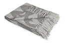 Heart - Recycled Cotton Throw With Heart Design In Grey (70" x 100")