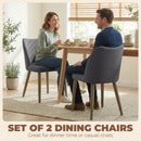 HOMCOM Dining Chairs Set of 2, Kitchen Chairs with Padded Seat, Curved Back