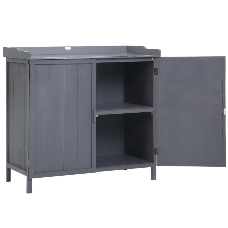 Outsunny Tool Cabinet Organiser 98 x 48 x 95.5 cm - Grey