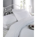 Ritz 300 Thread Count Satin Stripe Duvet Set In White