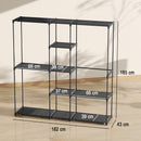 HOMCOM Open Portable Wardrobe, Clothes Rack with 8 Shelves, Black