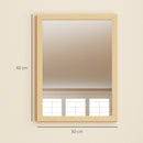 HOMCOM 30 x 40 cm Wall Bathroom Mirror, Vanity Mirror, Set of 2, Natural