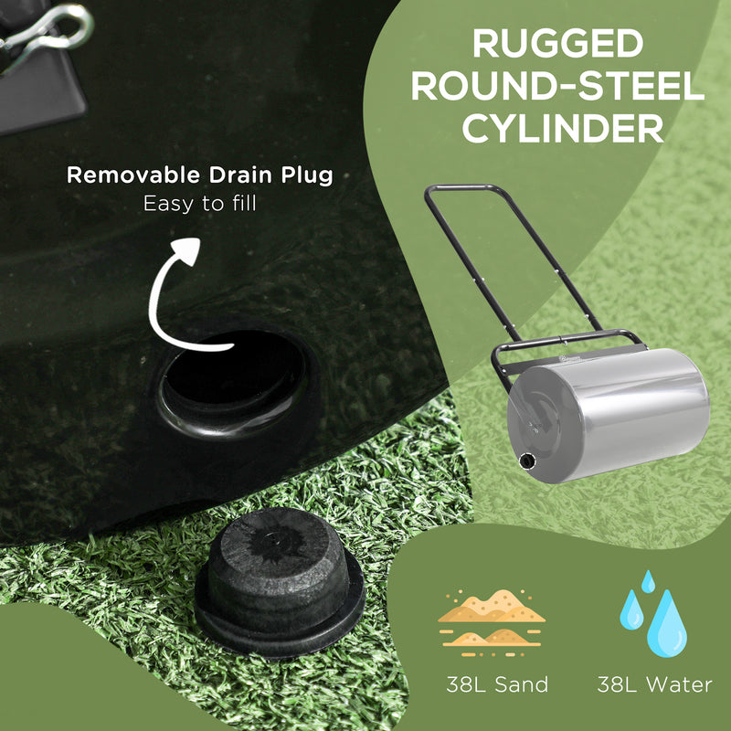 Outsunny Combination Push w/ 38L Sand or Water Garden Black