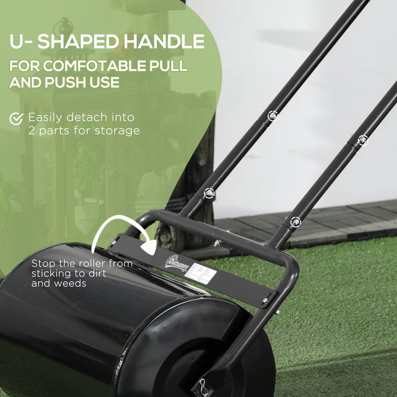 Outsunny Combination Push w/ 38L Sand or Water Garden Black