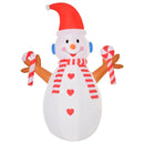 HOMCOM Rotating Christmas Inflatable Snowman,