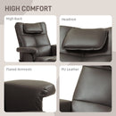 HOMCOM Massage Recliner Chair with Footstool and Hidden Storage