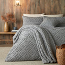 Fusion Geo Fleece Filled Cushion in Grey