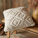 Fusion Geo Fleece Filled Cushion in Natural