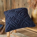 Fusion Geo Fleece Filled Cushion in Navy