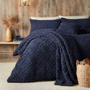 Fusion Geo Fleece Filled Cushion in Navy