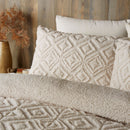 Fusion Geo Fleece Duvet Cover Set in Natural