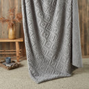 Fusion Geo Fleece Throw in Grey