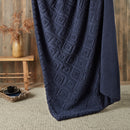 Fusion Geo Fleece Throw in Navy