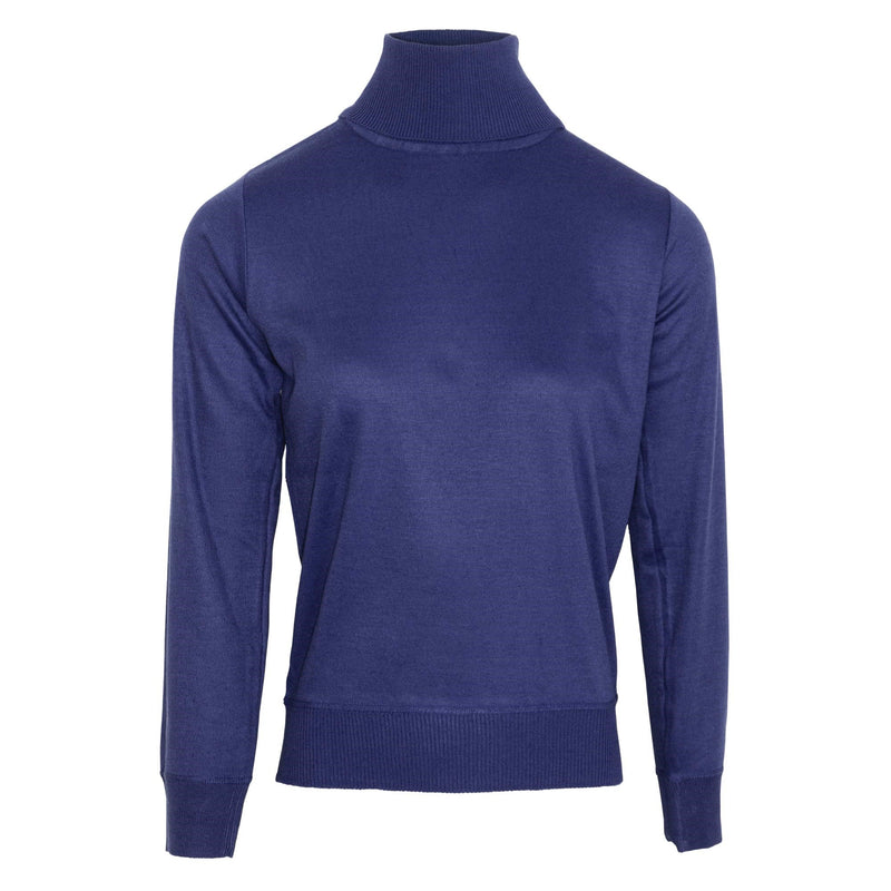 Tru Soft Touch Roll Neck Ladies Jumper - Blue