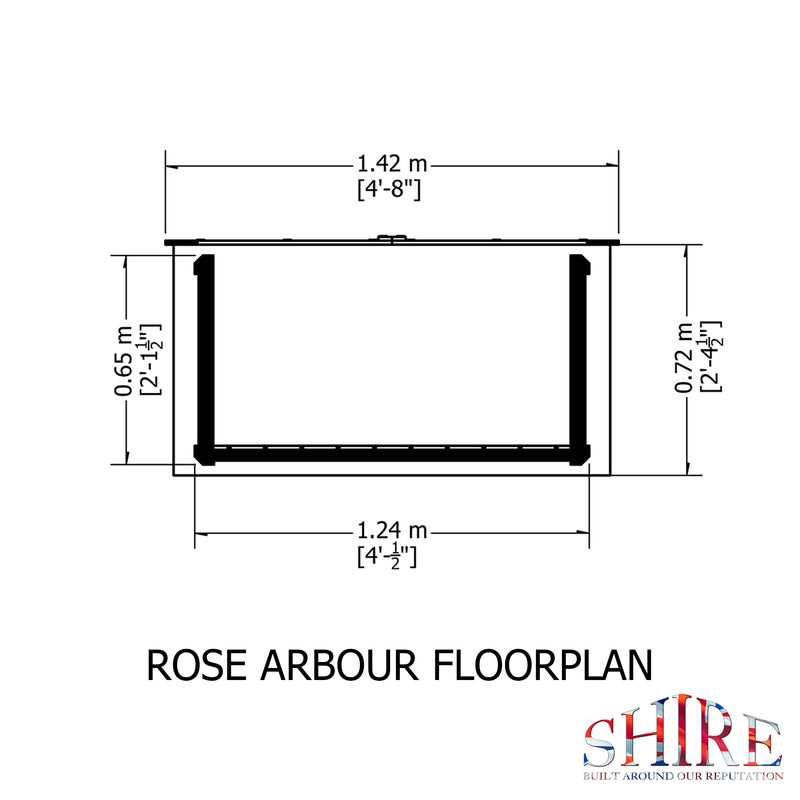 Rose Pressure Treated Arbour
