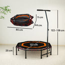 HOMCOM Foldable Trampoline w/ Adjust Handle, Max Load 150 KG, Orange