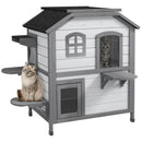 PawHut Kitten Condo With Openable Roof, Catio Enclosure Furniture, White