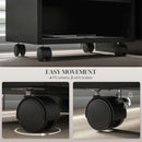 HOMCOM Printer Stand With Storage Printer Cart On Wheels For Home Office Black