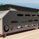 Outsunny Gas Grill, Gas BBQ with Non-Stick Griddle for Camping, Silver Tone