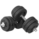 HOMCOM 30KG Adjustable Dumbbells Weight Set Hand Weight For Body Fitness