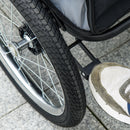 PawHut Foldable Pet Stroller With Cushion, For M, L Dogs