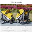 PawHut Foldable Pet Stroller With Cushion, For M, L Dogs