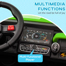 HOMCOM 12V Two-Seater Kids Electric Ride-On Car W/ Electric Bucket - Green