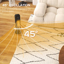 HOMCOM Ceramic Space Heater Tower Heater W/ 45° Oscillation, Black