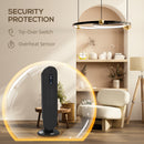 HOMCOM Ceramic Space Heater Tower Heater W/ 45° Oscillation, Black