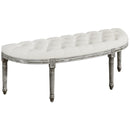 HOMCOM Half-Circle End Bench Footstool