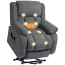 HOMCOM Power Lift Recliner Chair, Reclining Chair With Massage, Grey