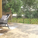 Outsunny 80 cm x 3 m Outdoor Picket Fence Panels with Panels, Swirls, Black