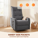 HOMCOM Massage Recliner Armchair, Swivel Rocking Recliner Chair, Dark Grey