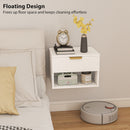 HOMCOM Floating Nightstands Set of 2, Modern Wall Mounted Bedside Tables