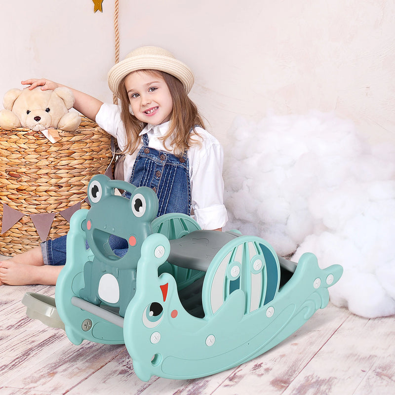 HOMCOM 3-in-1 Baby Rocking Horse  - Green