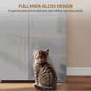HOMCOM 180cm Tall Kitchen Cupboard, Pantry Storage Cabinet, High Gloss Grey