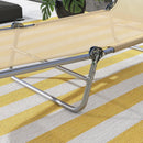 Outsunny 2 Pieces Sun Loungers Foldable Reclining Chair With Headrest Brown