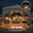Outsunny 3 x 3.6 m Garden Gazebo with Shelves, UPF50+ Permanent Gazebo